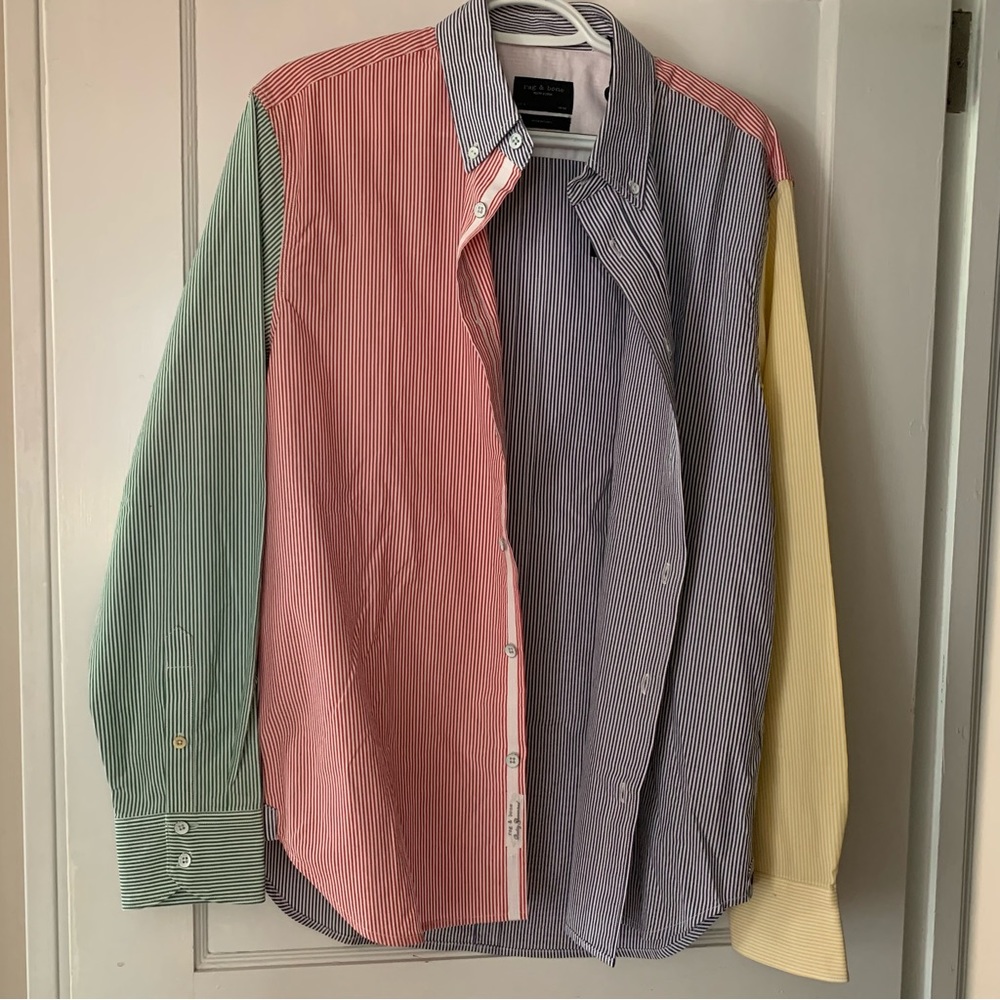 NWT Rag & Bone multicolored striped shirt